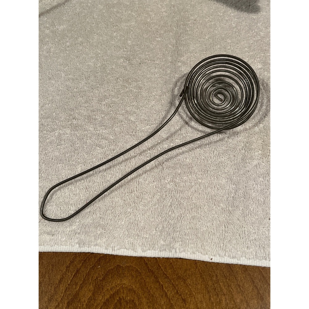 Vintage Wire Egg Separator Spiral Coil Whisk Primitive Kitchen Tool Rustic Metal